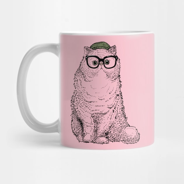 Hipster Cat Cat by huebucket